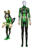 Faschingskostüm Boku No Hero Academia 2021 Tsuyu Asui Frottel BNHA Karneval Cosplay Kostüme Lycra Elasthan Katzesuit Jumpsuit Karneval Kostüm