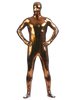 Faschingskostüm Braun glänzend metallisch Zentai Anzüge für Männer