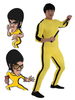 Faschingskostüm Bruce Lee Cosplay Herren Karneval Kostüm Gelb Overall Karneval Kostüm