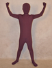 Faschingskostüm Burgund Unisex Lycra Spandex Kühle Zentai für Kinder in Burgunderrot