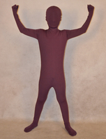 Faschingskostüm Burgund Unisex Lycra Spandex Kühle Zentai für Kinder in Burgunderrot