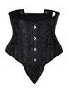 Faschingskostüm Bustiers Korsetts Steampunk Retro Burlesque Schwarz mit Tanga Sexy Dessous Karneval Kostüm Karneval Kostüm