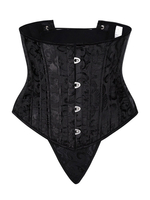 Faschingskostüm Bustiers Korsetts Steampunk Retro Burlesque Schwarz mit Tanga Sexy Dessous Karneval Kostüm Karneval Kostüm