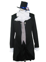 Faschingskostüm Butler Ciel Phantomhive Faschingskostüm Cosplay Kostüm in Schwarz
