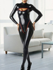 Faschingskostüm Catsuit aus Latex in Schwarz Karneval Kostüm