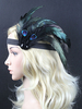 Faschingskostüm Charleston Kleid Flapper Stirnband 1920er Jahre Kostüm The Great Gatsby schwarze Feder Kopfschmuck Frauen Vintage Kostüm Zubehör Karneval Kostüm