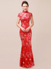 Faschingskostüm Chinesisch (traditionell) Kostüm Cheongsam rot Kostüm für Frauen Karneval Kostüm