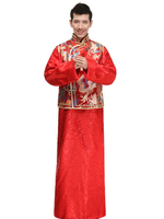 Faschingskostüm Chinesische Karneval Kostüm Bräutigam Drachen bestickten roten alten Gewand Kostüm Herren Karneval Kostüm