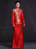 Faschingskostüm chinesische Kostüm Kostüm alte Bräutigam Herren Kostüm rot Satin bestickt Brautkleid Set 3 Stück Karneval Kostüm