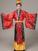 Faschingskostüm chinesisches Kostüm Gold Kaiser langes Kleid mit Schärpe und Hut für Männer