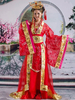 Faschingskostüm chinesisches Kostüm Kostüm rot traditionelles Kaiserin Kleid Set in 3 Stück