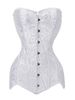 Faschingskostüm Cincher Korsett Weiß Damen Jacquard Karneval Kostüm Steampunk Kostüm Karneval Kostüm