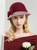 Faschingskostüm Cloche Hat Plaid Vintage Headpieces Royal Filzhut Frauen Retro Haarschmuck Karneval Kostüm Karneval Kostüm