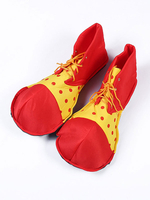 Faschingskostüm Clown Schuhe Red Funny Kostüm Two Tone Polka Dot Riemchen Kostüm Karneval Kostüm