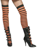 Faschingskostüm Damen Baumwoll Saloon Girl Orange Cosplay Strümpfe