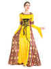 Faschingskostüm Damen Vintage Kostüm in Renaissance Style Polyester Jacquard und Gelb für Damen mit Kleid