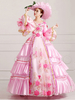 Faschingskostüm Damen Vintage Kostüm viktorianische königliche Karneval Kostüm Ball Kleid Rosa Festzug Kleid