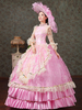 Faschingskostüm Damen Vintage Kostüm viktorianische königliche Karneval Kostüm Ball Kleid Rosa Pageant Spitzenkleid