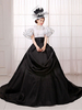 Faschingskostüm Damen Vintage Kostüm viktorianischen Ball Kleid schwarz Retro Kostüm