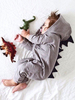 Faschingskostüm Dinosaurier Kostüm Kleinkinder Kapuzen grau Kinder Overalls Karneval Kostüm Karneval Kostüm