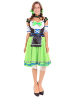Faschingskostüm Dirndl Oktoberfest Kostüm in Grün Karneval Kostüm