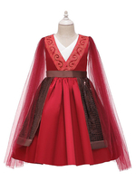 Faschingskostüm Disney Mulan 2021 Hua Mulan Cosplay rotes Kleid für Kinder