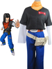 Faschingskostüm Dragon Ball Andriod 17 Cosplay Kostüm Lapis Cosplay einheitliche Rolle Woolen Tuchgewebe