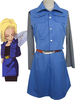 Faschingskostüm Dragon Ball Android 18 Faschingskostüm Cosplay Kostüm Uniform Tuch kombiniert Leder