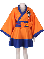 Faschingskostüm Dragonball Z Son Goku Kakaroth weibliche Lolita Kimono Kleid Anime Cosplay Kostüm Karneval Kostüm