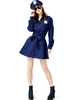 Faschingskostüm e Damen Cop Kleid Blue Hat Polyester Karneval Kostüm Urlaub Kostüme Karneval Kostüm