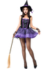 Faschingskostüm e Damen Hexen Farbblock Glamourös Lila Handschuhe Matt Satin Karneval Kostüm Urlaub Kostüme Karneval Kostüm