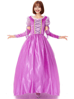 Faschingskostüm e Damen Prinzessin Oversleeves Kleid Velour bedruckt Karneval Kostüm Urlaub Kostüme Karneval Kostüm