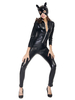 Faschingskostüm e Damen Tier Kostüme Schwarz Catwoman Jumpsuit Leder Urlaub Kostüme Karneval Kostüm