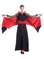 Faschingskostüm e Damen Vampir zweifarbiges schwarzes Kleid Karneval Kostüm Urlaub Kostüme Karneval Kostüm