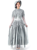 Faschingskostüm e Frauen Leiche Braut Retro Hut Grau Kleid Matt Satin Schädel Karneval Kostüm Urlaub Kostüme Karneval Kostüm