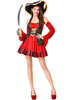 Faschingskostüm e Piraten Kostüme Damen Red Dress Oversleeves Sash Holidays Kostüme Karneval Kostüm