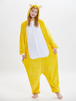 Faschingskostüm Einhorn Kigurumi Onesie Pajamas 2021 Pegasus Gelb Flannel Unisex Erwachsene Overalls Karneval Kostüm Karneval Kostüm