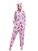 Faschingskostüm Einhorn Kigurumi Pajamas 2021 Onesie Erwachsene Rosa Unisex Flannel Overalls Karneval Kostüm