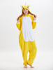 Faschingskostüm Einhorn Kigurumi Pyjamas Onesie Flanell Gelb Lange Overalls Unisex Tier Nachtwäsche Karneval Kostüm