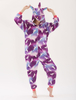 Faschingskostüm Einhorn Kigurumi Pyjamas Onesie Lila Erwachsene Unisex Flanell Jumpsuits Karneval Kostüm Karneval Kostüm