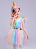 Faschingskostüm EInhorn Kostüm 2021 Karneval Mädchen Regenbogen Rosa Kleid Karneval Kostüm Karneval Kostüm