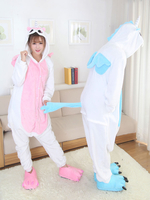 Faschingskostüm Einhorn kostüm Tierkostüme Pyjama Einhorn rosa Flanell Unisex Winter Overall mit Schuhe Karneval Kostüm