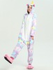 Faschingskostüm Einhorn Onesie Kigurumi Pyjama Rose Flanell Onesie Für Erwachsene Unisex Winter Nachtwäsche Tier Karneval Kostüm
