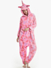 Faschingskostüm Einhorn-Pyjamas Kigurumi Onesie Karneval Träumen Star Pink Flanell Frauen Jumpsuit Karneval Kostüm
