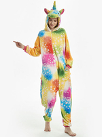 Faschingskostüm Einhorn-Pyjamas Kigurumi Onesie Karneval Träumen Stern gelben Flanell Frauen Overall Karneval Kostüm