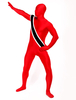 Faschingskostüm Einzigartige Unisex Lycra Spandex Trinidad und Tobago Ganzkörper Fabulous Flagge Zentai Anzüge in Rot