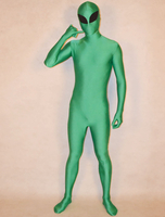 Faschingskostüm Elastan Alien Zentai und Grün