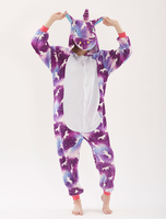 Faschingskostüm Erwachsene Einhorn-Pyjamas Kigurumi Onesie Lila Winter Flanell Overall Karneval Karneval Kostüm Karneval Kostüm