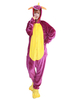 Faschingskostüm Erwachsene Tarnung Pyjamas Dinosaurier in Lila Flanell Overall&mit Schuhe Karneval Kostüm