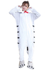 Faschingskostüm Erwachsene Tarnung Pyjamas Flanell Animation Figuren in Grau Flanell Overall&mit Schuhe Karneval Kostüm